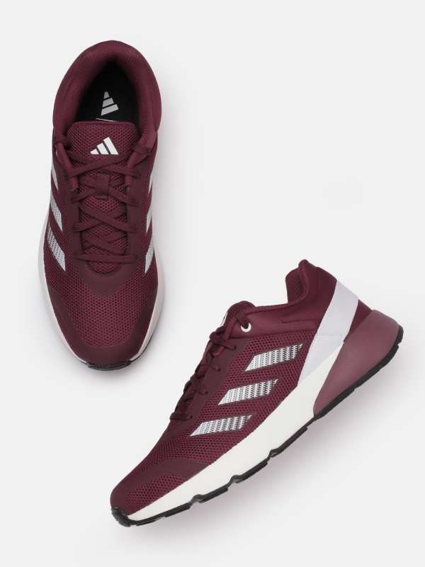 Mens burgundy adidas shoes hot sale