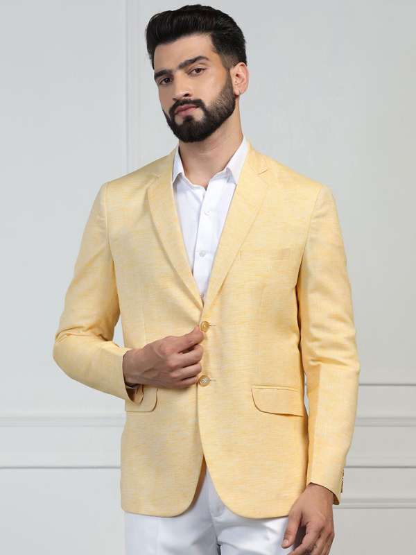 Light yellow blazer mens on sale