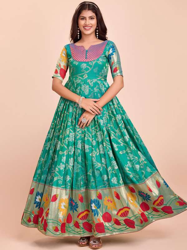 Banarasi Maxi Dress Buy Banarasi Maxi Dress online in India