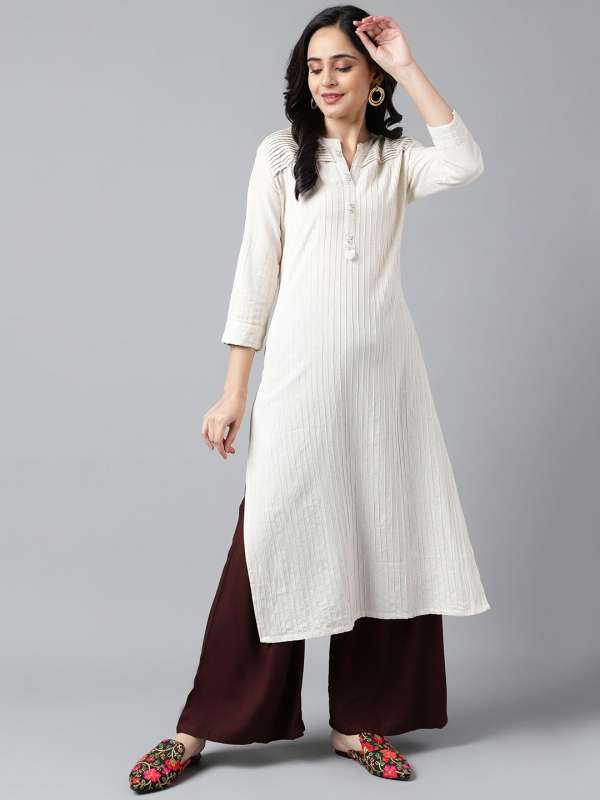 White shirt kurta cheap