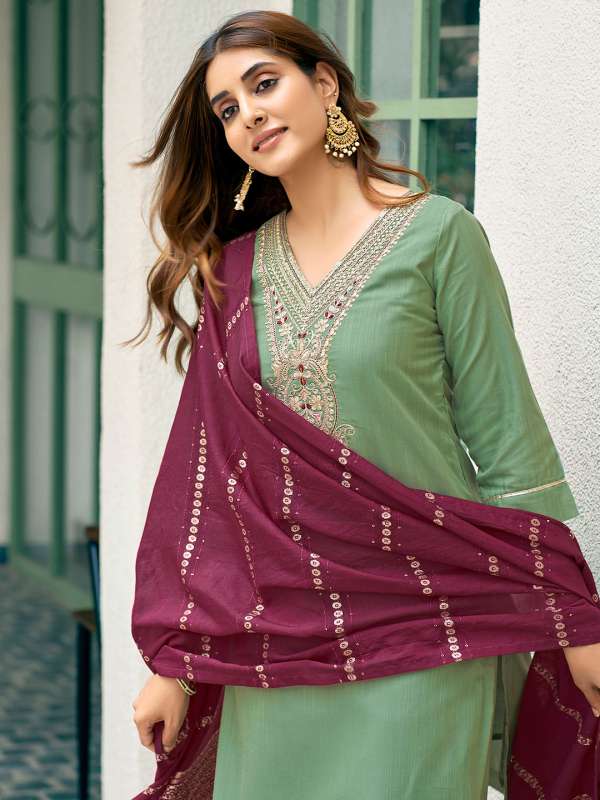 Green suit girl sale