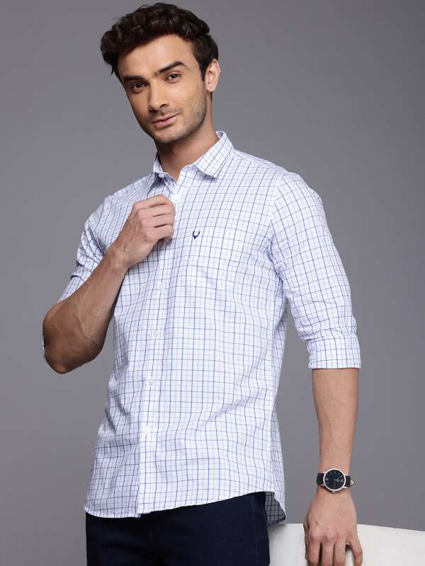 Blue Men Casual Shirts Allen Solly Tagd New York Buy Blue Men Casual Shirts Allen Solly Tagd New York online in India