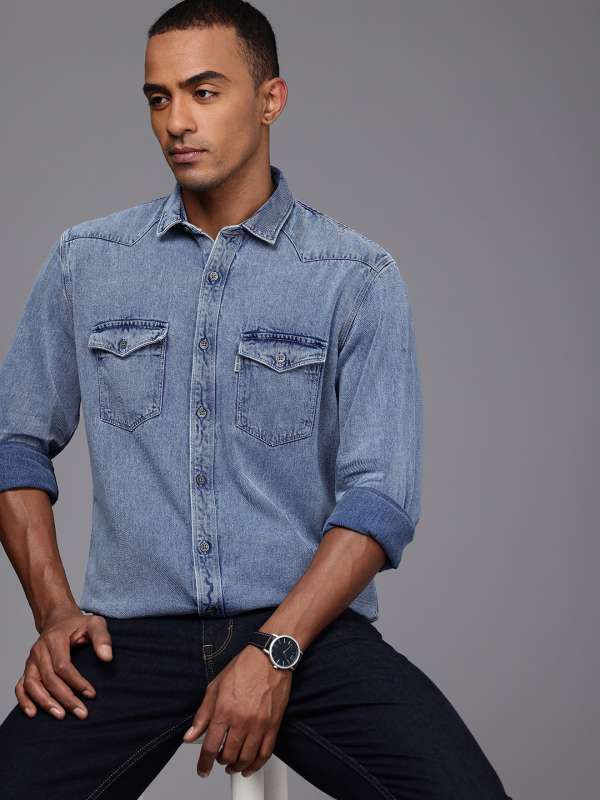 Louis Philippe Denim Shirts Buy Louis Philippe Denim Shirts online in India