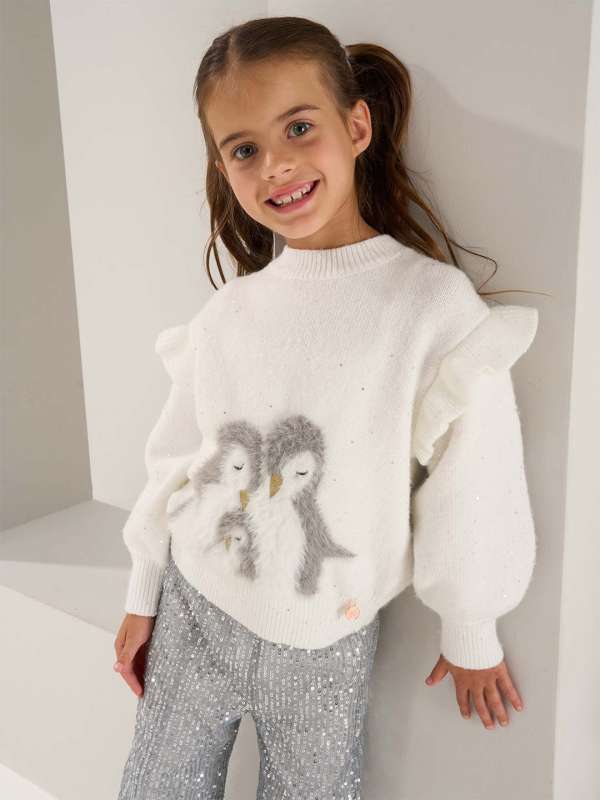 White sweater for girl on sale