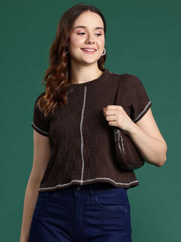 Dressberry Brown Tops Buy Dressberry Brown Tops online in India