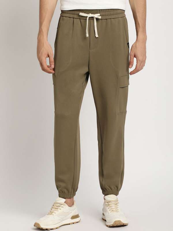 Elastic joggers mens clearance