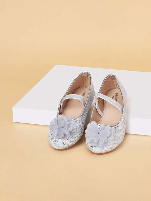 Silver ballet flats for girls on sale