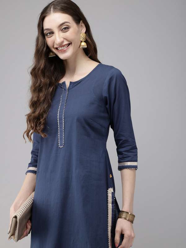 Blue Women Kurtas Kurtis Vedic Colour Me Buy Blue Women Kurtas Kurtis Vedic Colour Me online in India