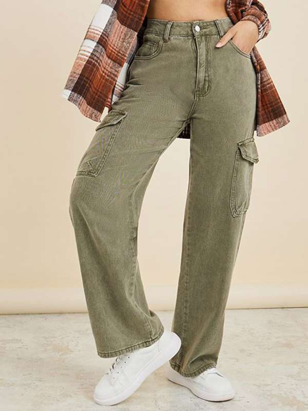 Khaki jeans women online