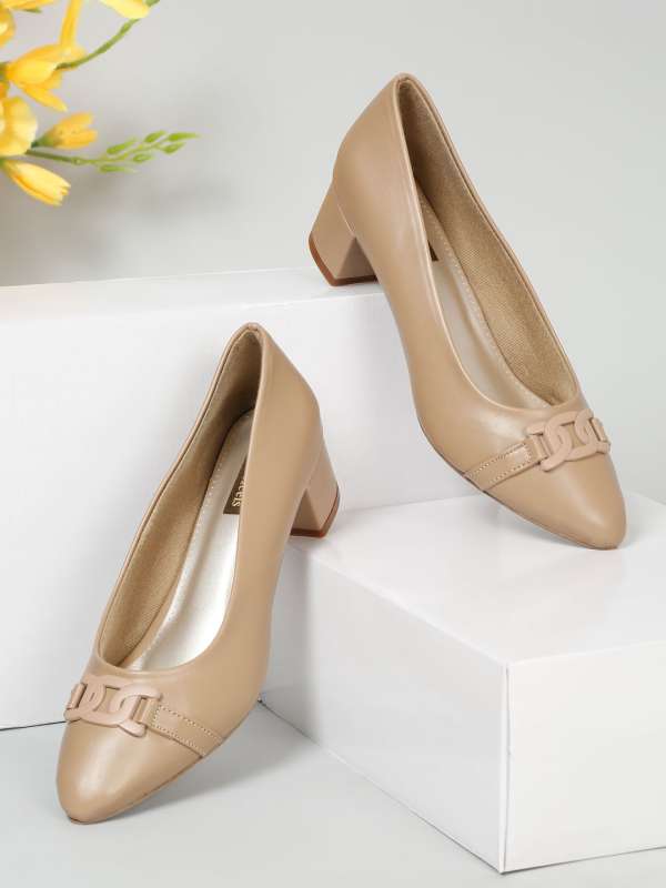Khaki shoes heels online