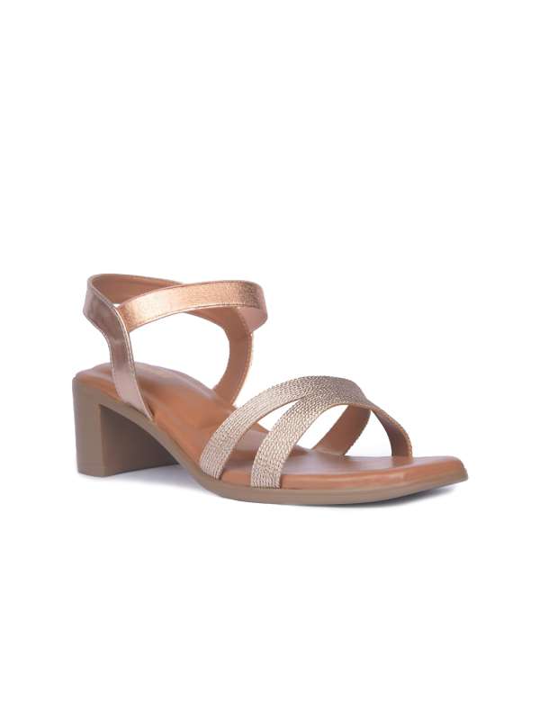 Bata Rose Gold Sandals Heels Buy Bata Rose Gold Sandals Heels online in India