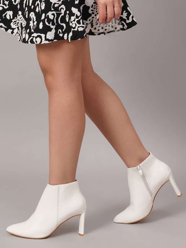 White Boots Heeled Shoe Buy White Boots Heeled Shoe online in India