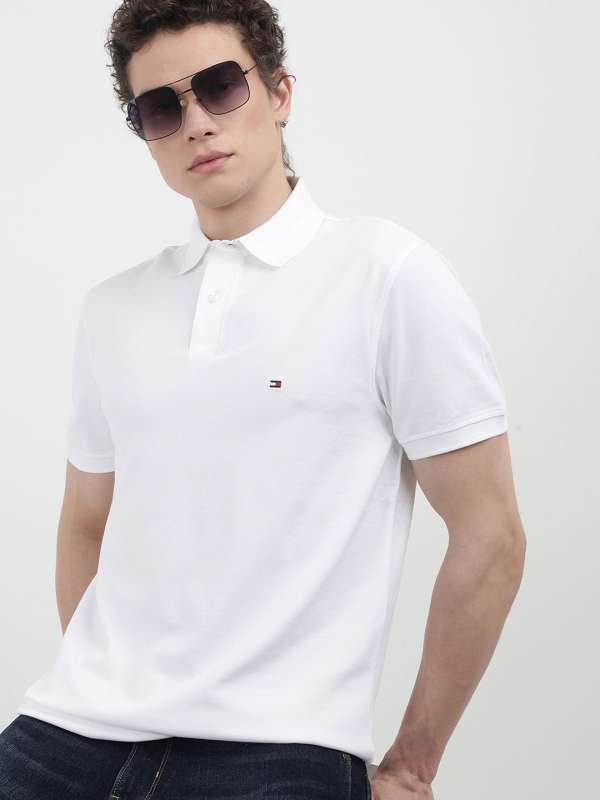 Tommy hilfiger white polo t shirt 2025