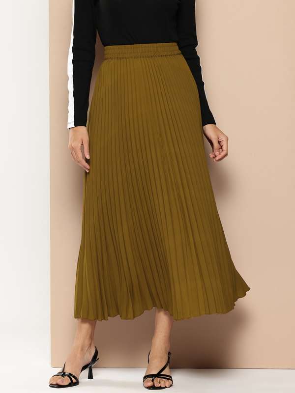 Buy metallic pleated skirt online india hot sale