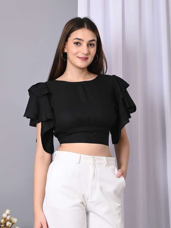 Black party wear tops deals