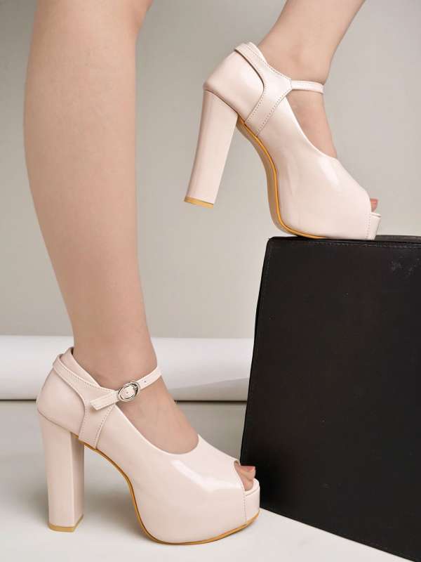 Cream peep toe hot sale