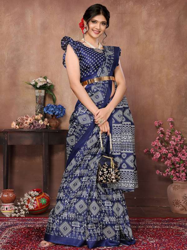 Soft silk sarees myntra top