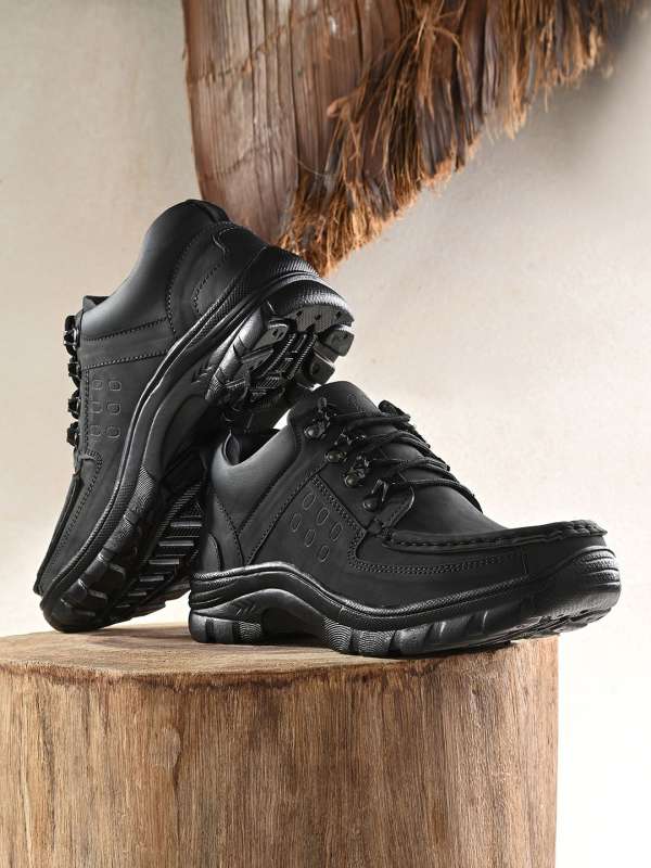Winter black shoes store