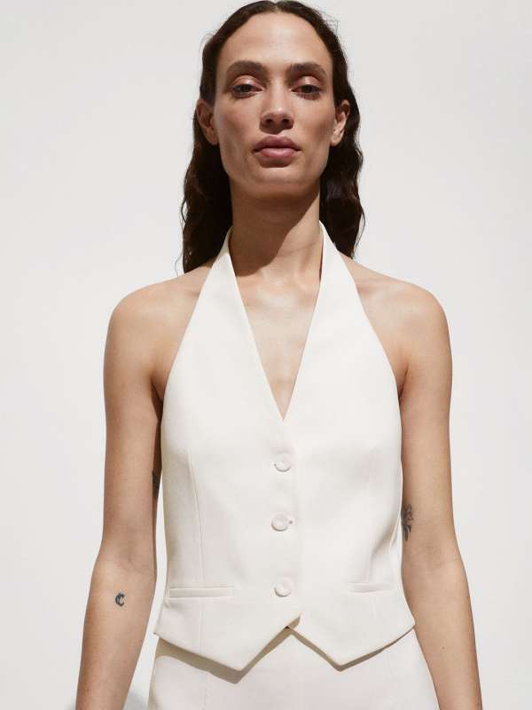 White waistcoat on sale