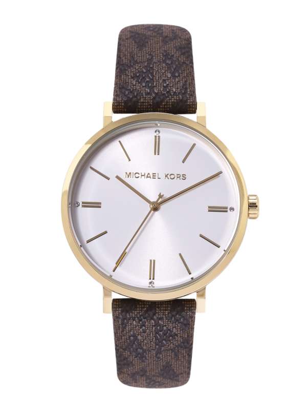 Michael kors leather watch price on sale