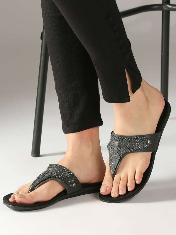 Inc 5 Black One Toe Flats Buy Inc 5 Black One Toe Flats online in India