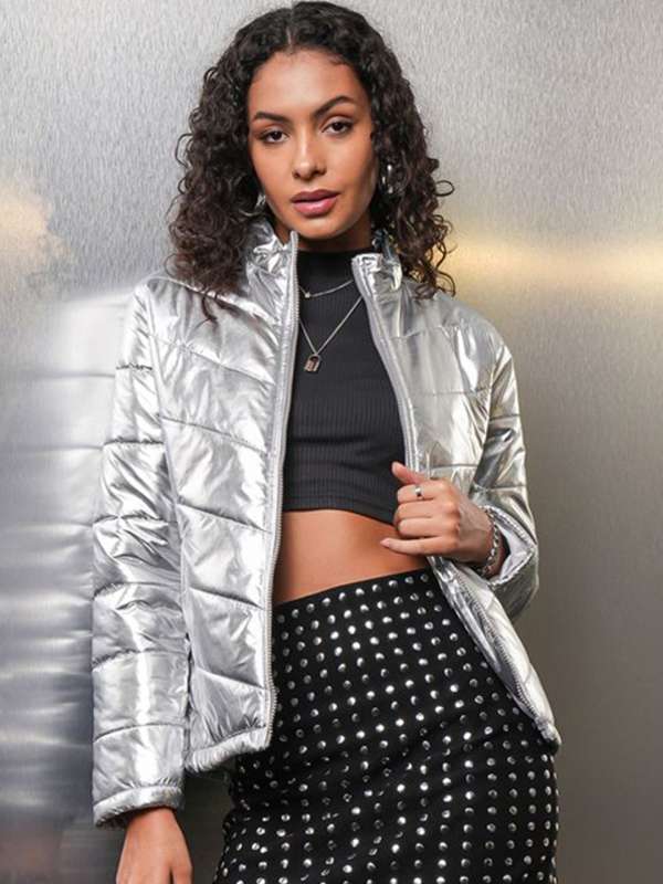 Silver Women Jackets Buy Silver Women Jackets online in India