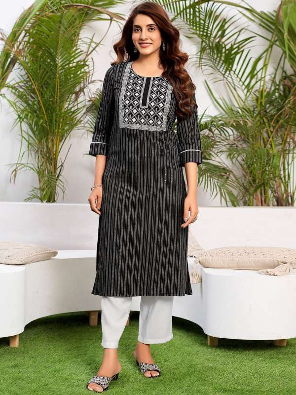 Black Women Winter Wear Kurtas Buy Black Women Winter Wear Kurtas online in India
