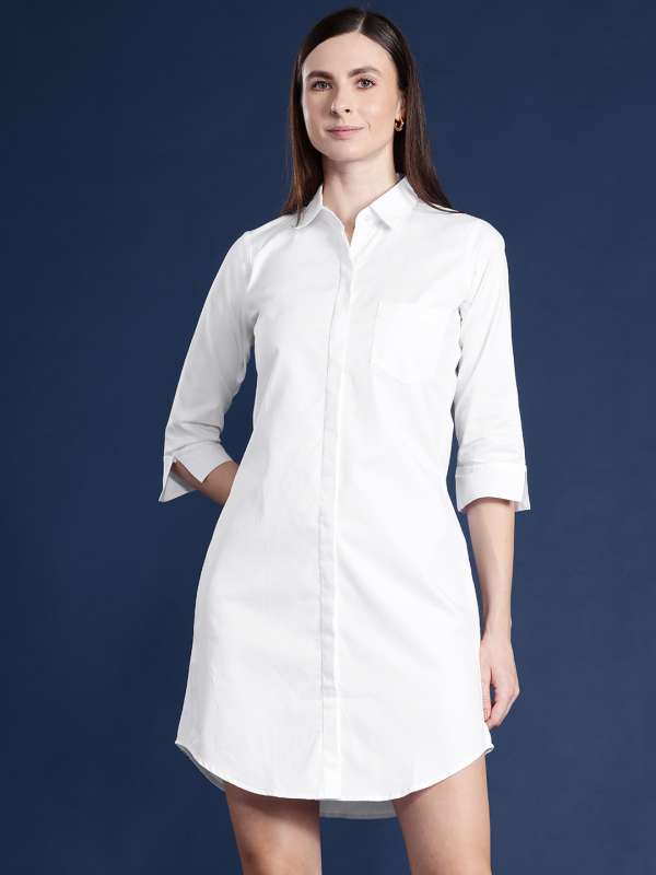 Buy Hancock Pure Cotton Formal Shirt Dress Dresses for Women 30021629 Myntra