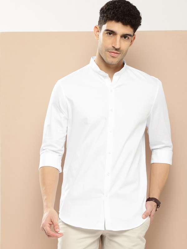 Mandarin Collar Men Formal Shirts Buy Mandarin Collar Men Formal Shirts online in India