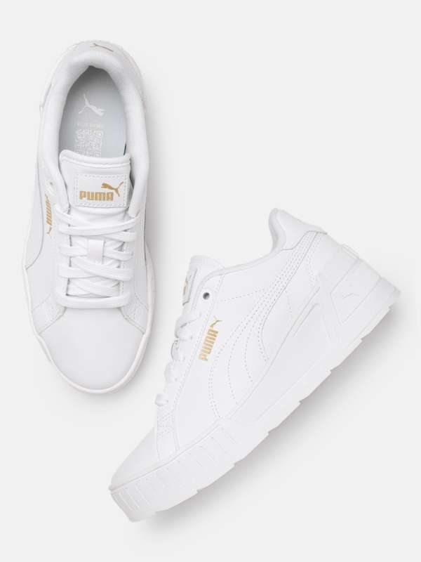Puma white leather shoes hotsell