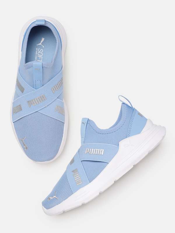Puma lazy slip on blue sneakers clearance