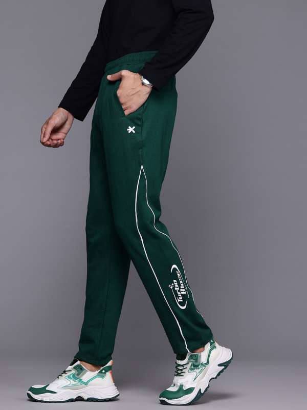 Green track pants mens online