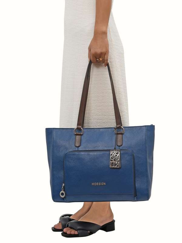 Hidesign 03 Blue Leather Handbag Buy Hidesign 03 Blue Leather Handbag online in India