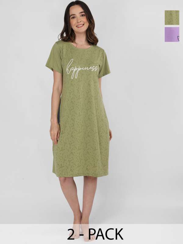 Women Knee Length Loungewear Nightwear Buy Women Knee Length Loungewear Nightwear online in India