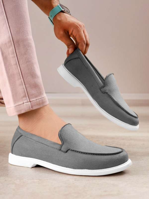 Grey colour loafers top