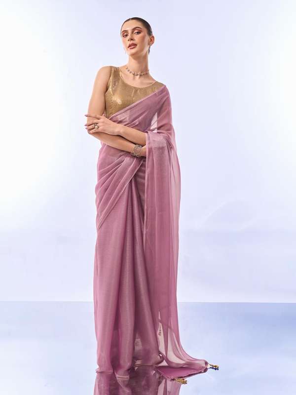 Myntra plain saree online