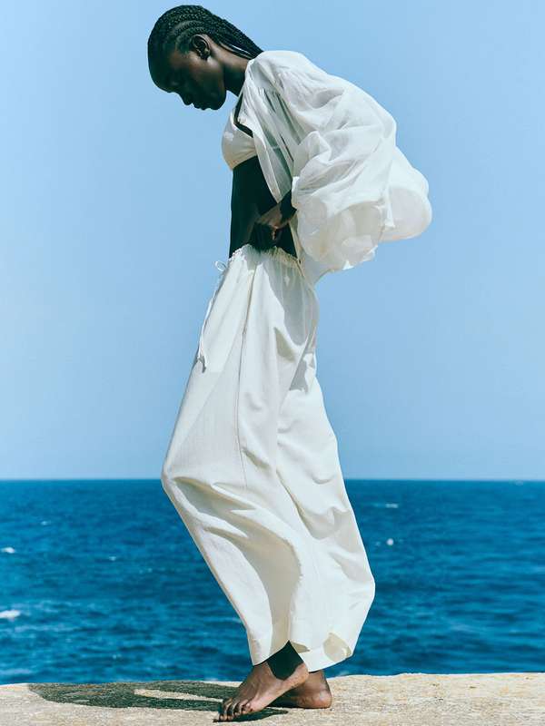 White Linen Trousers - Buy White Linen Trousers online in India 