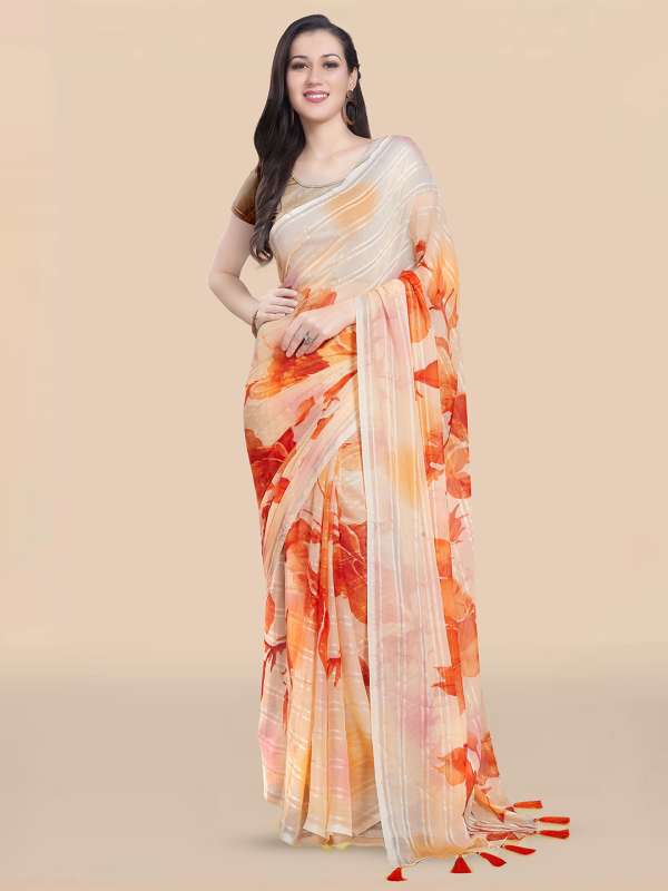 Buy Chiffon Saree Under Rs.500 at Myntra