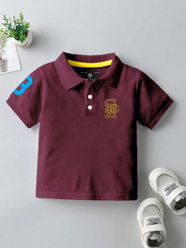 Boys burgundy polo clearance