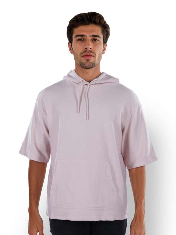 Half sleeve hoodie myntra hotsell