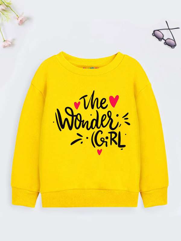 Girls Yellow Sweatshirts Buy Girls Yellow Sweatshirts online in India