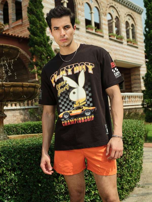 Playboy t shirt mens top
