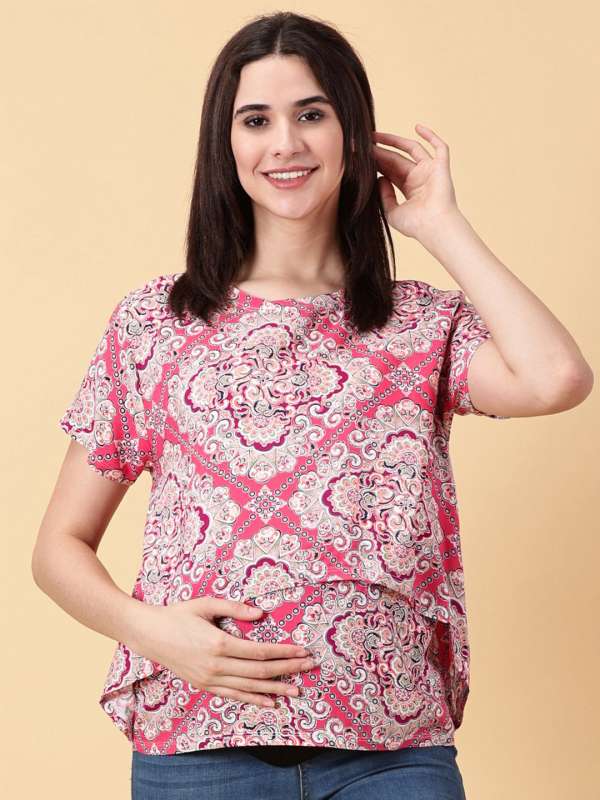 Nursing tops online hot sale