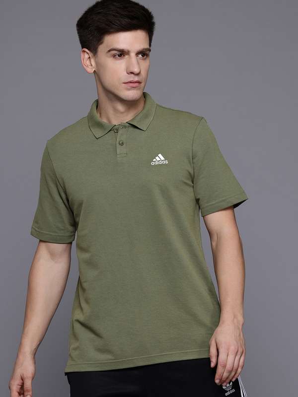 olive green adidas shirt mens