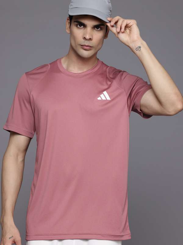 Adidas pink t shirt mens hotsell