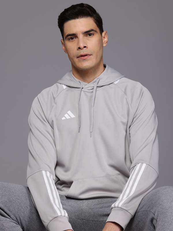 Grey adidas sweatshirt mens sales