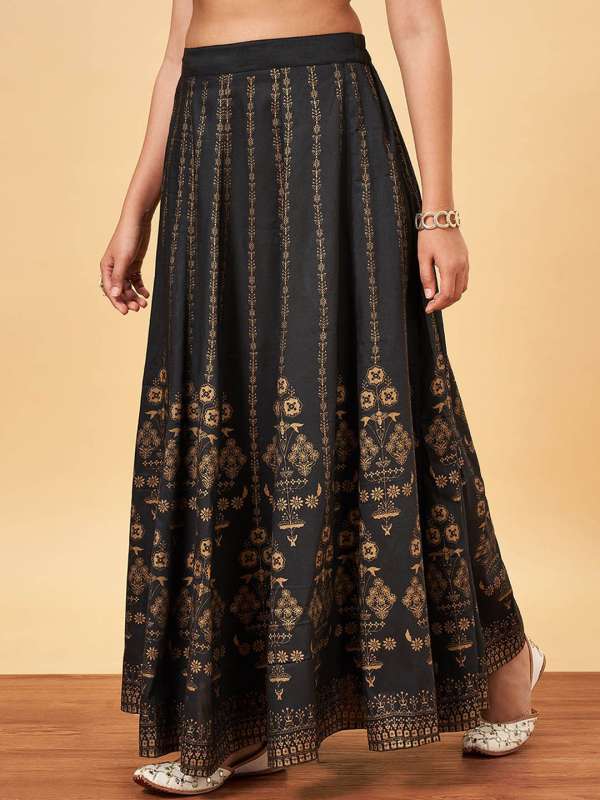 Biba gold pleated skirt outlet