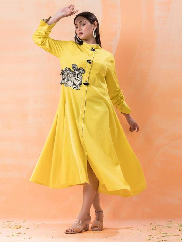 Yellow dress with shrug top