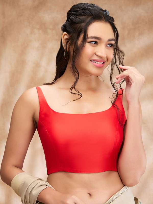 Red designer blouse online new arrivals