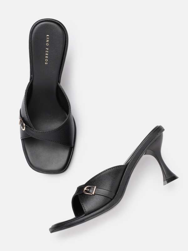 Grey and black heels top